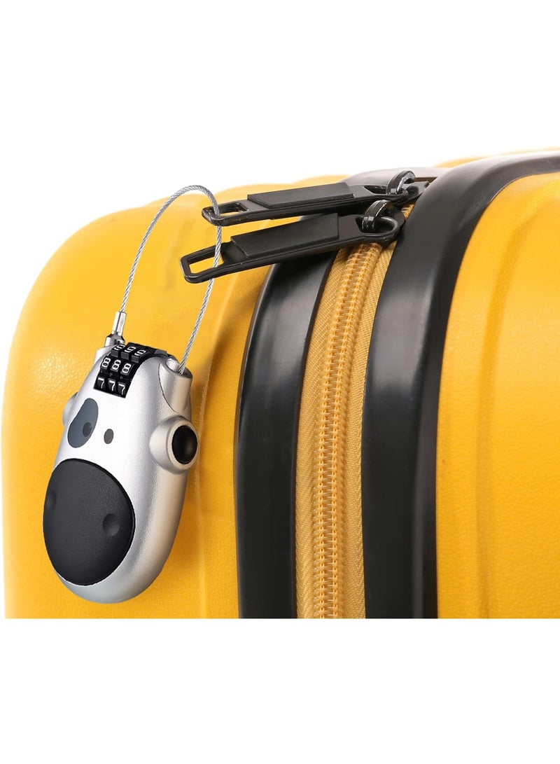 2 Pcs 3 Digit Combination Cable Locks,silvery、 27.56 Inch Adjustable Steel Cable Locks Set - Image 3